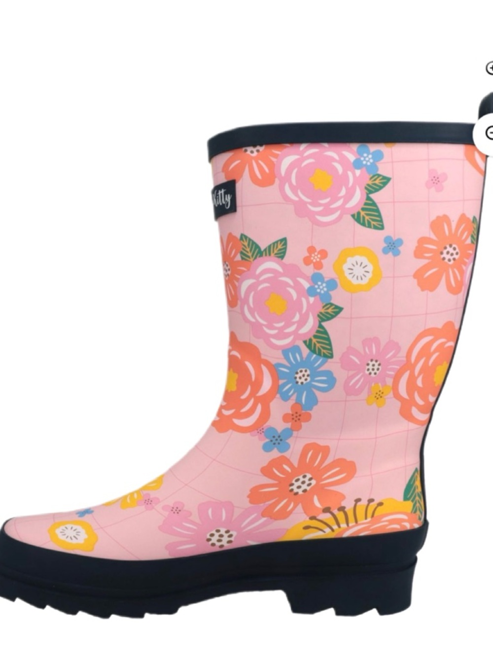 Hello Kitty Floral Pink Rain Boots 10 - Picture 4 of 5
